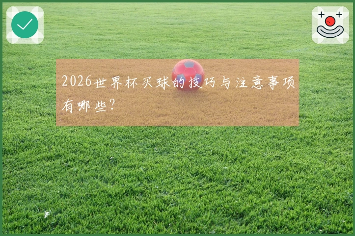 2026世界杯买球的技巧与注意事项有哪些？